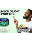 ATLANTIC  Wild Caught Sardines Keto  Paleo Friendly Total 148oz Four Cans Olive Oil