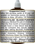 SENDONLAB Blood Purifier to Retrieve and Support Bloodstream. Natural Supplement to Cleanse, Tonic and Strengthen Your Organs. 2 oz