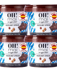 OH Mai  Sugar Free Hazelnut Chocolate Cocoa Spread Fudge and Candy Melt 705 oz Jar  Gluten Free Stevia Sweetened for Breakfast Topping Snacks Dessert Made in Spain Pack of 4