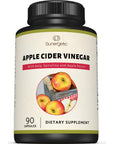 Premium Apple Cider Vinegar Capsules - Includes Apple Pectin, Spirulina & Kelp - ACV to Help Support Overall Wellness - Powerful Apple Cider Vinegar Pills - 90 Apple Cider Vinegar Capsules