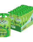 GoGo squeeZ Fruit on the Go, Apple Apple, 3.2 oz (Pack of 18)