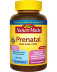 Nature Made Prenatal with Folic Acid + DHA, Prenatal Vitamin and Mineral Supplement for Daily Nutritional Support, 90 Softgels, 90 Day Supply