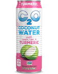 C2O The Original Coconut Water wNutrients  Electrolytes Rejuvenating PlantBased Hydration Ginger Lime and Turmeric 175oz cans 12Pack