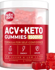 nutriyum ACV Keto Gummies 1500 mg - Low Carb Low Sugar Apple Cider Vinegar Gummies - Keto ACV Gummies for Women & Men - 60 pcs