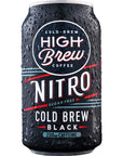 High Brew Coffee Cold Brew Nitro Black Sugar Free  Dairy Free 10 Fl Oz Can Pack of 12