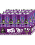 SAMBAZON Organic Sparkling Amazon Energy Drink Original Acai Berry Flavor 12 Ounce Pack of 12 Natural Caffeine Vitamin C Vegan NonGMO Kosher