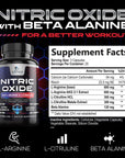 Extra Strength Nitric Oxide Supplement L Arginine 3X Strength - Citrulline Malate, AAKG, Beta Alanine - Premium Muscle Supporting Nitric Oxide Booster for Strength & Energy Supplements - 60 Capsules