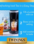 Twinings Brew Over Ice Unsweetened Black Iced Tea KCup Pods for Keurig Caffeinated  12 Count