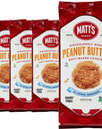 Matt's Bakery | Peanut Butter Cookies | Soft-Baked, Non-GMO, All-Natural Ingredients; 4 Bags (10.5oz Each)