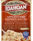 Idahoan Mashed Potatoes Applewood Smoked Bacon Buttery Homestyle Loaded Baked and Roasted Garlic 4 ounce Pack of 4  with Make Your Day Mini Bamboo Spatula