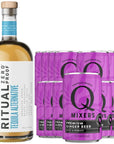 Ritual Zero NonAlcoholic Tequila Alternative with 15 Pack of Q Mixers Ginger Beer for your favorite AlcoholFree Mixed Drink