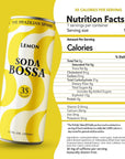 Soda Bossa Sparkling Healthy Soda Lemon Flavor LowCalorie Gluten Free  NonGMO GuiltFree  Hydrating Sparkling Soda Drink  Natural Soda  Craft Soda 812 FL OZ CansBox Pack of 1 Box