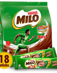 Nestle Milo 3in1 Chocolate Powder Richer than The Original  Instant Malt Chocolate Milk Powdered Drink  Fortified Energy Drink  More Chocolatey  More Malty  Imported from Malaysia 18 Sticks