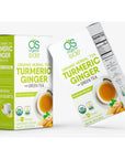 OS Organic Side  2Pack Organic Turmeric Ginger and Green Tea  40 tea bags 2 boxes each with 20 tea bags  USDA