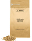 Pure Original Ingredients Oat Groats 3 lb Whole Uncut  Hulless High in Protein Oat Kernels