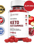 Justified Laboratories (5 Pack) Slim DNA Keto ACV Gummies 1000MG Vegan Non GMO with Pomegranate Juice Beet Root B12 300 Gummys