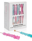 Light Blue and Pink Rock Candy Crystal Sticks  24 Indiv Wrapped  Cotton Candy  Cherry Flavored