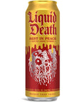 Liquid Death Iced Black Tea, Rest in Peach 19.2 oz King Size Cans (8-Pack)