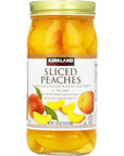 Kirkland Sliced Peaches 24 Ounce Pack of 4