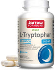 Jarrow Formulas L-Tryptophan 500 mg - 60 Veggie Capsules - Essential Amino Acid - Stress, Sleep & Mood Support - Dietary Supplement - Reduce Cravings - 60 Servings