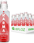 Karma Wellness Water Wellness Flavored Probiotic Water Berry Cherry Immunity and Digestive Health Support Low Calorie 2 Billion Active Cultures 18 Fluid Ounce Pack of 12