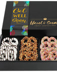 Hazel  Creme Gourmet Pretzels  GET WELL SOON Gift Box  Care Package Gift  Gourmet Food Gift