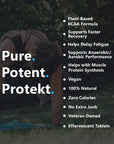 Protekt PRIMER - Plant-based BCAA Supplement with Vitamin C - 60 Effervescent Tablets - Vegan BCAA - Watermelon Flavor - Maximum Absorption For Optimal Performance and Faster Recovery