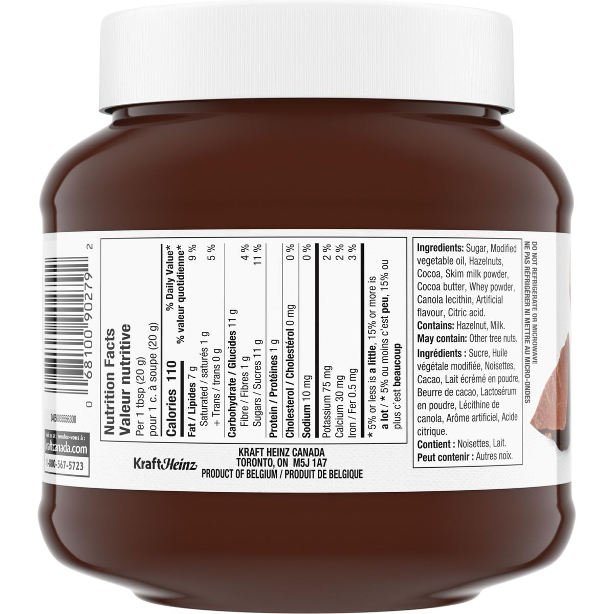 Kraft Hazelnut Spread with Cocoa 725g256 oz Imported from Canada