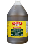 Bragg Organic Extra Virgin Olive Oil - Made with Greek Koroneiki Olives - Cold Pressed EVOO for Marinades & Vinaigrettes - USDA Certified, Non-GMO, Kosher (128 Ounce)