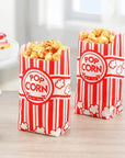 Zahaat 100 Pcs 1 OZ Popcorn Bags Red and white Bulk Popcorn Bags for individual servings Small Popcorn Bag for Movie Theater Carnival Party Decorations