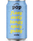 Culture Pop Soda Sparkling Probiotic  40 Calories per can Vegan NonGMO  12 Fl Oz Cans Ginger Lemon Pack of 6