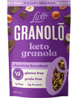 Livlo Keto Granola Cereal - 1g Net Carbs - Grain Free & Gluten Free Cereal - Low Carb Keto Snacks & Food - Ketogenic, Paleo & Diabetic Friendly - Chocolate Hazelnut, 11oz