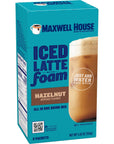 Maxwell House Iced Hazelnut Latte with Foam Instant Coffee Drink Mix 582 oz Packaging may vary