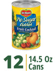 DEL MONTE No Sugar Added Fruit Cocktail Canned Fruit 12 Pack 145 oz Can