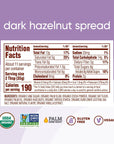 Nutiva Organic Vegan Hazelnut Spread Dark 13 Oz USDA Organic NonGMO Fair Trade  Sustainably Sourced Vegan  GlutenFree PlantBased Spread with Less Sugar