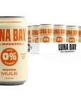 Luna Bay Zero Percent Tea Mocktail  Craft Mocktail Mixer NonAlcoholic Beverage with Yerba Mate  Magnesium Vegan Low Sugar and Gluten Free  Mango Mule 12 Pack 12 fl oz Cans