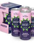 Mockly Baron von Blue Booze-Free Cocktail - 12 Ounces Per Can - 4-Pack