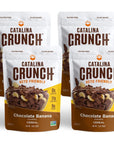 Catalina Crunch Keto Cereal | Low Carb, Zero Sugar, Gluten & Grain Free, Fiber | Keto Snacks, Vegan Snacks, Protein Breakfast Cereal & Snack | Keto Friendly Foods (Chocolate Banana (Pack of 4))