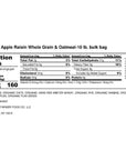 Farm to Table Foods Organic Apple Raisin Whole Grain  Oatmeal  10 lb bag