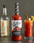 Collins Spicy Bloody Mary Mix Made With Tomato Garlic Worcestershire Horseradish Cayenne and Other Spices Brunch Cocktail Recipe Bartender Mixer Drinking Gifts Home Cocktail bar 32 fl oz