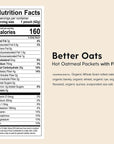 Better Oats Raw Pure and Simple Organic Bare Instant Multigrain Hot Cereal with Flax 118 oz