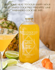 Simply Cocktails Pineapple Lime Habanero Cocktail Mixer Perfect for Craft Cocktails and Mocktails Made with Premium Real Fruit Purees and Fresh Citrus Low Sugar Alcohol Free 16oz Pack of 1