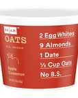 RX A.M. Oats Oatmeal Cups, 12g Protein, Gluten Free Snacks, Apple Cinnamon (12 Cups)