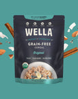 Wella Cereal Oatmeal Alternative GlutenFree Breakfast Hot Cereal GrainFree Paleo Organic Vegan High Protein Superfood PlantBased NonGMO Low in Net Carbs MultiServe Bags Bundle Original  Snickerdoodle Flavors 2 Count 128 oz Bags