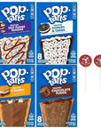 Frosted Toaster Pastries Variety Hot Fudge Sundae Smores Chocolate Fudge and Cookies  Creme 135 Ounce Pack of 4  with Two Make Your Day Lollipops