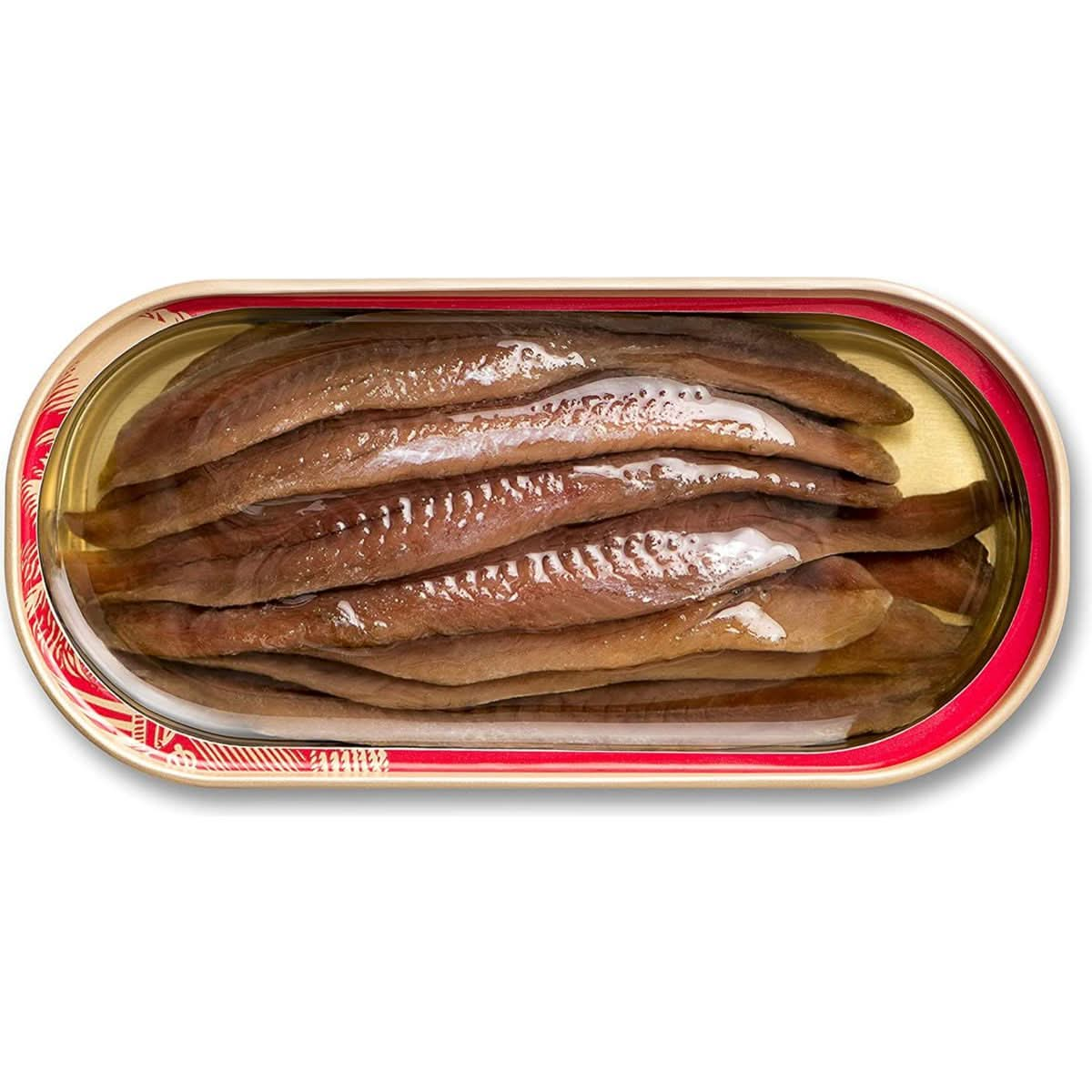 King Oscar Flat Anchovies NonGMO Kosher Certified GlutenFree 2 oz Can Pack of 3 with By The Cup Toothpick Dispenser