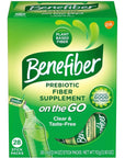 Benefiber Drink Mix On The Go Sugar Free  Taste Free 28 Stick Packs