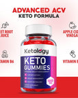 Ketology Keto ACV Gummies - Official Formula, Vegan, Non GMO - Ketology Keto Gummies with 1000mg Apple Cider Vinegar, Vitamin B12, Vitamin B6, Beet Root Juice, Pomegranate Juice Gummy (60 Gummies)