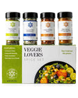 Savory Spice Veggie Lovers Spice Set - 4-Jar Gift Set of Vegan Seasonings & Vegetable Spices for Cooking or Grilling | Vegetarian Herbs & Spices for Vegetables