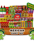 Mexican Candy Assortment Snacks Pack  Variety of Spicy Sweet and Sour Candies Includes Lucas Candy Pelon Pelo Rico Pulparindo Rellerindo De La Rosa Vero by LookOn 42 Count